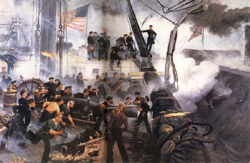 An August Morning with Farragut,The Battle of Mobile bay, William Heysham Overend